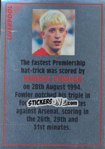 Sticker Robbie Fowler (note)