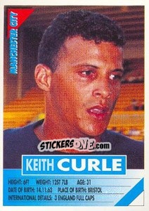 Sticker Keith Curle - SuperPlayers 1996 - Panini
