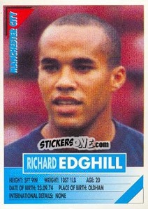 Cromo Richard Edghill - SuperPlayers 1996 - Panini