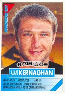 Sticker Alan Kernaghan - SuperPlayers 1996 - Panini