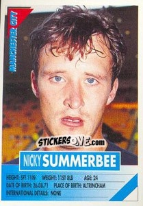 Sticker Nicky Summerbee - SuperPlayers 1996 n. 148 - Panini