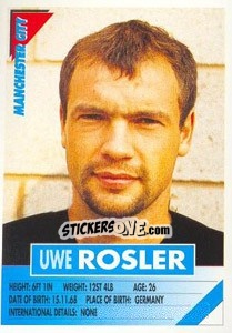 Sticker Uwe Rosler - SuperPlayers 1996 n. 151 - Panini
