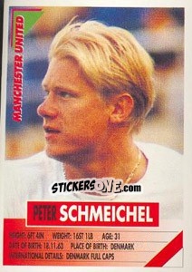 Sticker Peter Schmeichel - SuperPlayers 1996 n. 163 - Panini