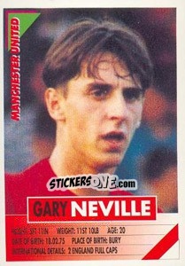 Figurina Gary Neville - SuperPlayers 1996 - Panini