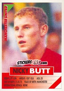 Sticker Nicky Butt - SuperPlayers 1996 n. 169 - Panini