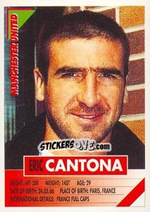 Sticker Eric Cantona - SuperPlayers 1996 - Panini