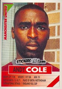 Sticker Andy Cole - SuperPlayers 1996 n. 172 - Panini