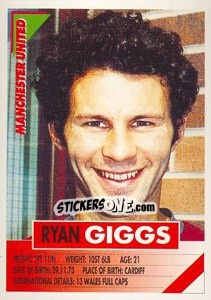 Sticker Ryan Giggs - SuperPlayers 1996 n. 173 - Panini