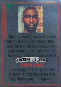 Cromo Andy Cole (note) - SuperPlayers 1996 - Panini