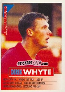 Sticker Derek Whyte - SuperPlayers 1996 - Panini