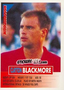 Sticker Clayton Blackmore - SuperPlayers 1996 n. 185 - Panini