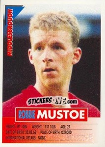 Sticker Robbie Mustoe - SuperPlayers 1996 - Panini