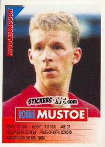 Figurina Robbie Mustoe - SuperPlayers 1996 n. 188 - Panini