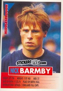 Cromo Nick Barmby - SuperPlayers 1996 - Panini