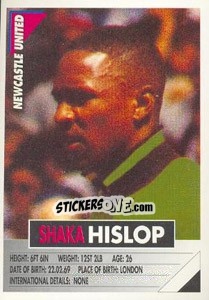Sticker Shaka Hislop - SuperPlayers 1996 n. 193 - Panini