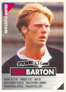 Cromo Warren Barton - SuperPlayers 1996 - Panini