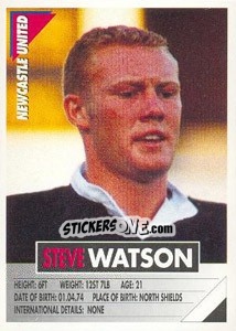 Sticker Steve Watson - SuperPlayers 1996 - Panini