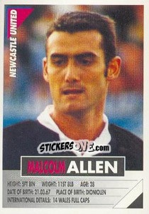 Sticker Malcolm Allen - SuperPlayers 1996 - Panini