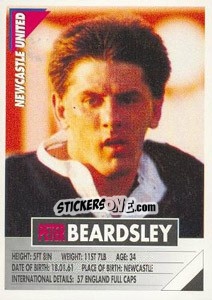Sticker Peter Beardsley - SuperPlayers 1996 n. 203 - Panini