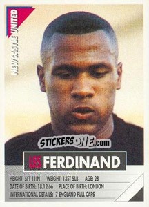 Cromo Les Ferdinand - SuperPlayers 1996 - Panini