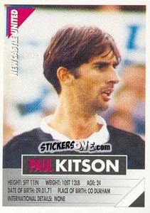 Sticker Paul Kitson - SuperPlayers 1996 n. 206 - Panini