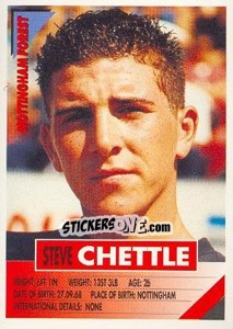 Sticker Steve Chettle - SuperPlayers 1996 - Panini