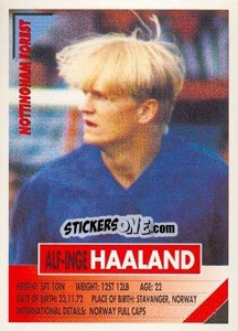 Sticker Alf-Inge Haaland - SuperPlayers 1996 n. 210 - Panini