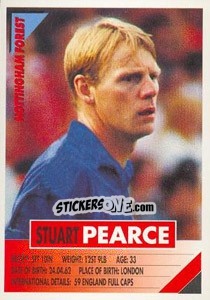 Sticker Stuart Pearce - SuperPlayers 1996 - Panini