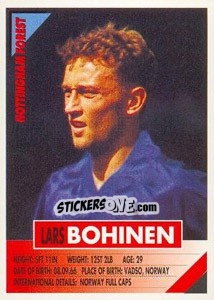 Sticker Lars Bohinen - SuperPlayers 1996 - Panini