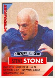 Sticker Steve Stone - SuperPlayers 1996 - Panini