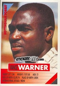 Sticker Vance Warner - SuperPlayers 1996 - Panini