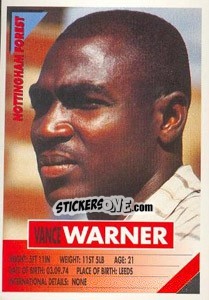 Sticker Vance Warner - SuperPlayers 1996 n. 217 - Panini