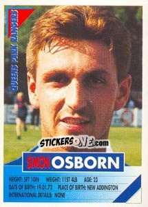 Sticker Simon Osborn - SuperPlayers 1996 - Panini