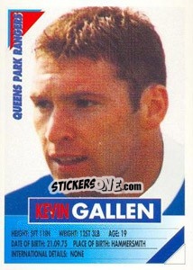 Sticker Kevin Gallen - SuperPlayers 1996 n. 233 - Panini