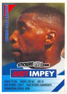 Sticker Andy Impey - SuperPlayers 1996 - Panini