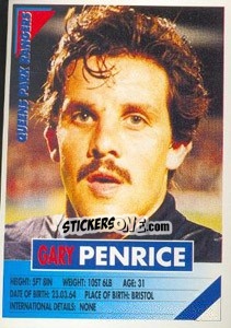Sticker Gary Penrice - SuperPlayers 1996 - Panini