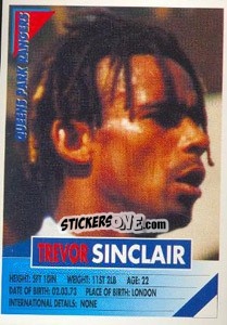 Sticker Trevor Sinclair - SuperPlayers 1996 n. 236 - Panini