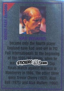 Sticker Ray Wilkins (note) - SuperPlayers 1996 - Panini