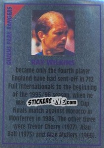 Sticker Ray Wilkins (note) - SuperPlayers 1996 n. 237 - Panini