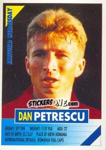 Sticker Dan Petrescu - SuperPlayers 1996 - Panini