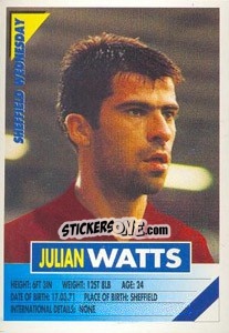 Sticker Julian Watts - SuperPlayers 1996 - Panini
