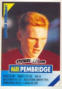 Sticker Mark Pembridge - SuperPlayers 1996 - Panini