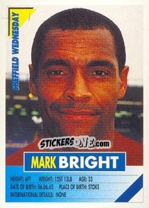 Sticker Mark Bright - SuperPlayers 1996 - Panini