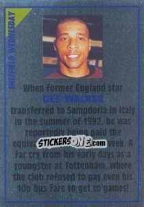 Sticker Des Walker (note) - SuperPlayers 1996 n. 252 - Panini