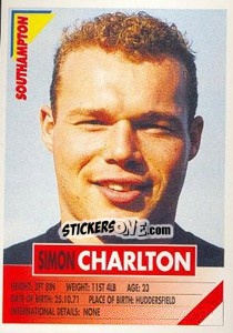 Sticker Simon Charlton - SuperPlayers 1996 n. 254 - Panini