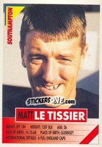 Figurina Matt Le Tissier - SuperPlayers 1996 - Panini