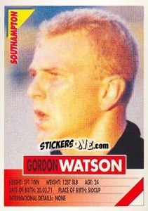 Sticker Gordon Watson - SuperPlayers 1996 n. 266 - Panini