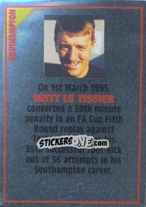 Sticker Matt Le Tissier (note) - SuperPlayers 1996 n. 267 - Panini