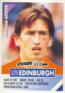 Sticker Justin Edinburgh - SuperPlayers 1996 - Panini