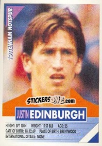 Sticker Justin Edinburgh - SuperPlayers 1996 n. 272 - Panini